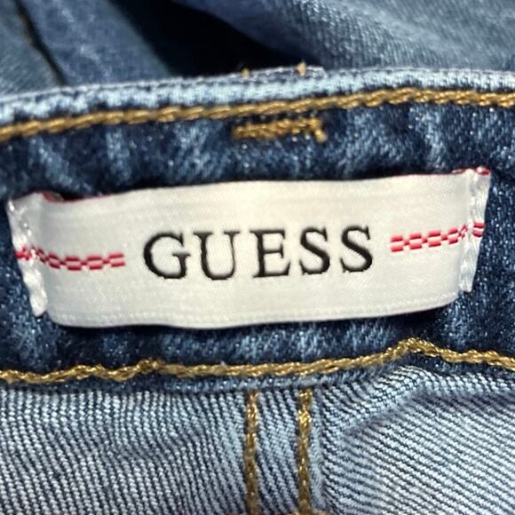 Guess 90s Dad Fit Women's Blue High Waisted Straight Leg Denim Jeans Size 25 - Picture 5 of 6